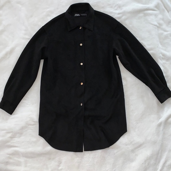 Oversized Suede Shirt - Picture 1 of 2